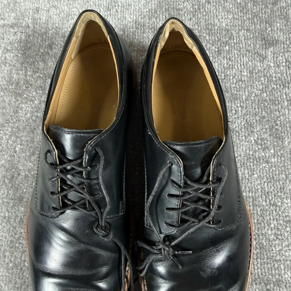 Z Zegna Hybrid Dress Shoes Men's 8 Black Lace Up Plain Toe Derby Italy